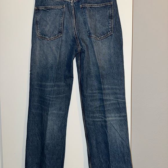 NWOT Zara High Rise Wide Leg Raw Hem Jeans - Picture 6 of 7